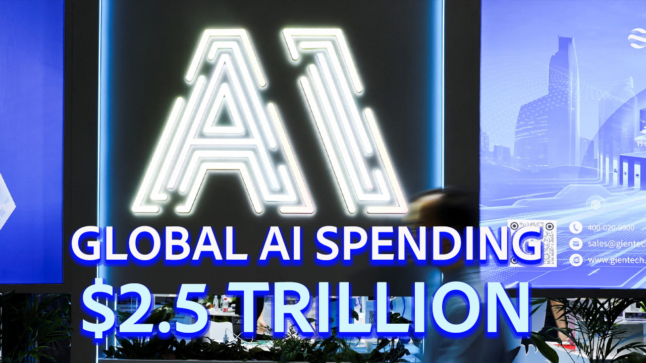 Chart showing AI spending comparison with historical mega projects