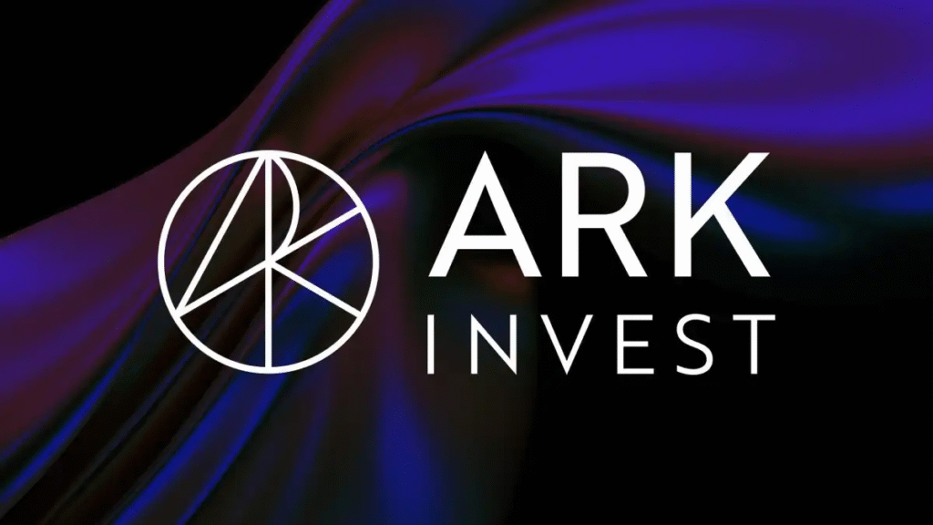 Cryptocurrency coins and stock chart showing investment growth