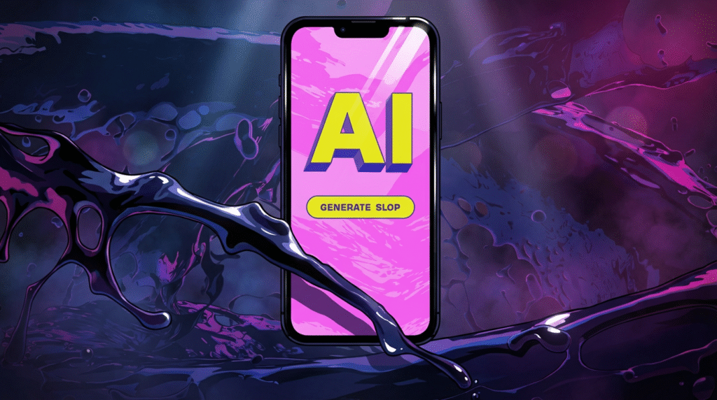 AI slop social media concept