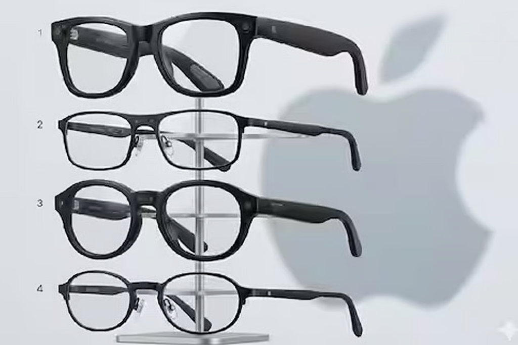 Apple smart glasses concept showing sleek wearable AI technology
