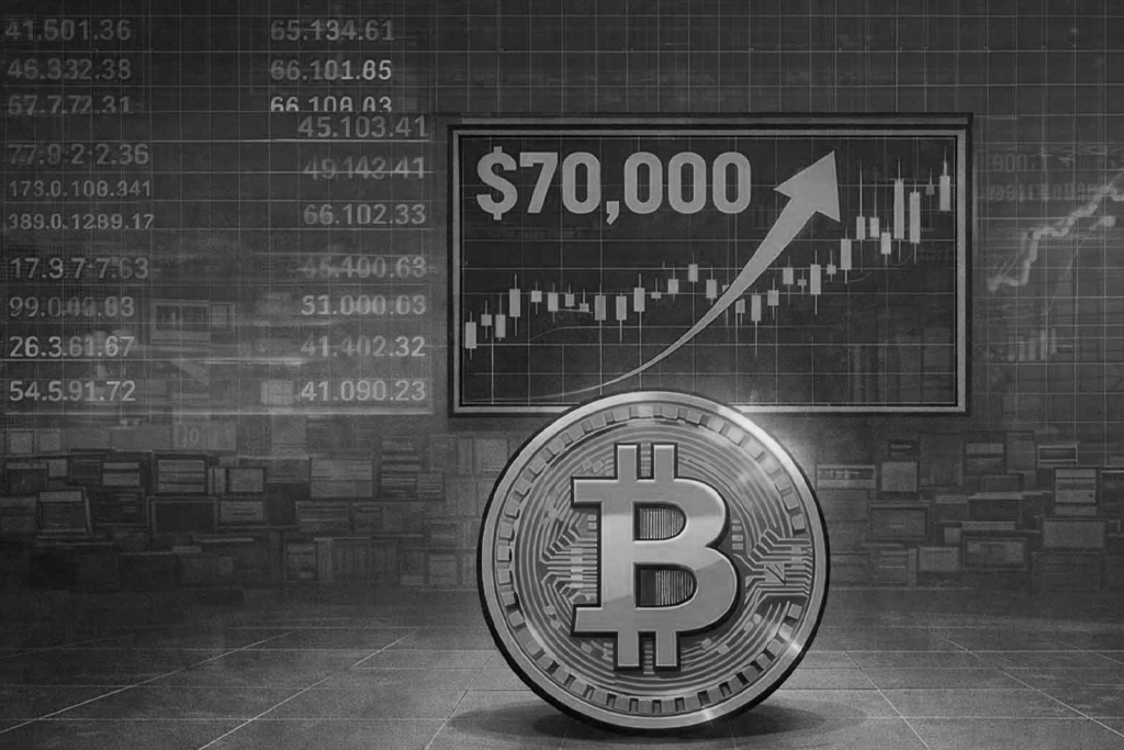 Bitcoin price chart showing ETF inflows driving institutional comeback