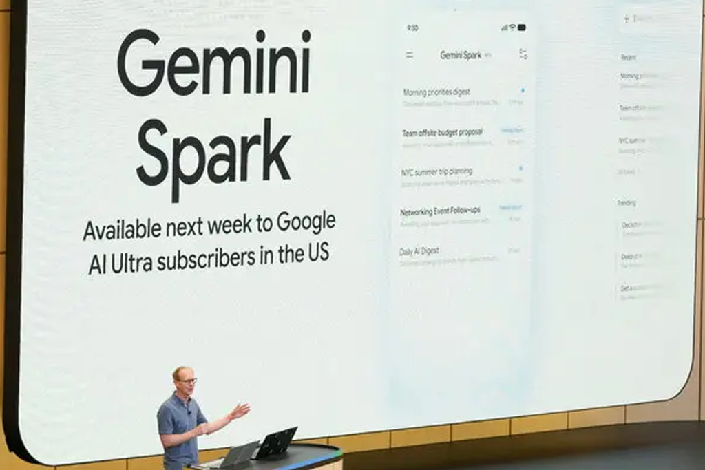 Google Search AI transformation concept with intelligent search box