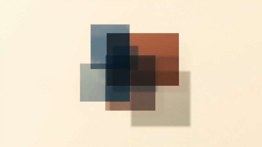 Layered translucent geometric slabs on a cream background representing the uncertainty around OpenAI