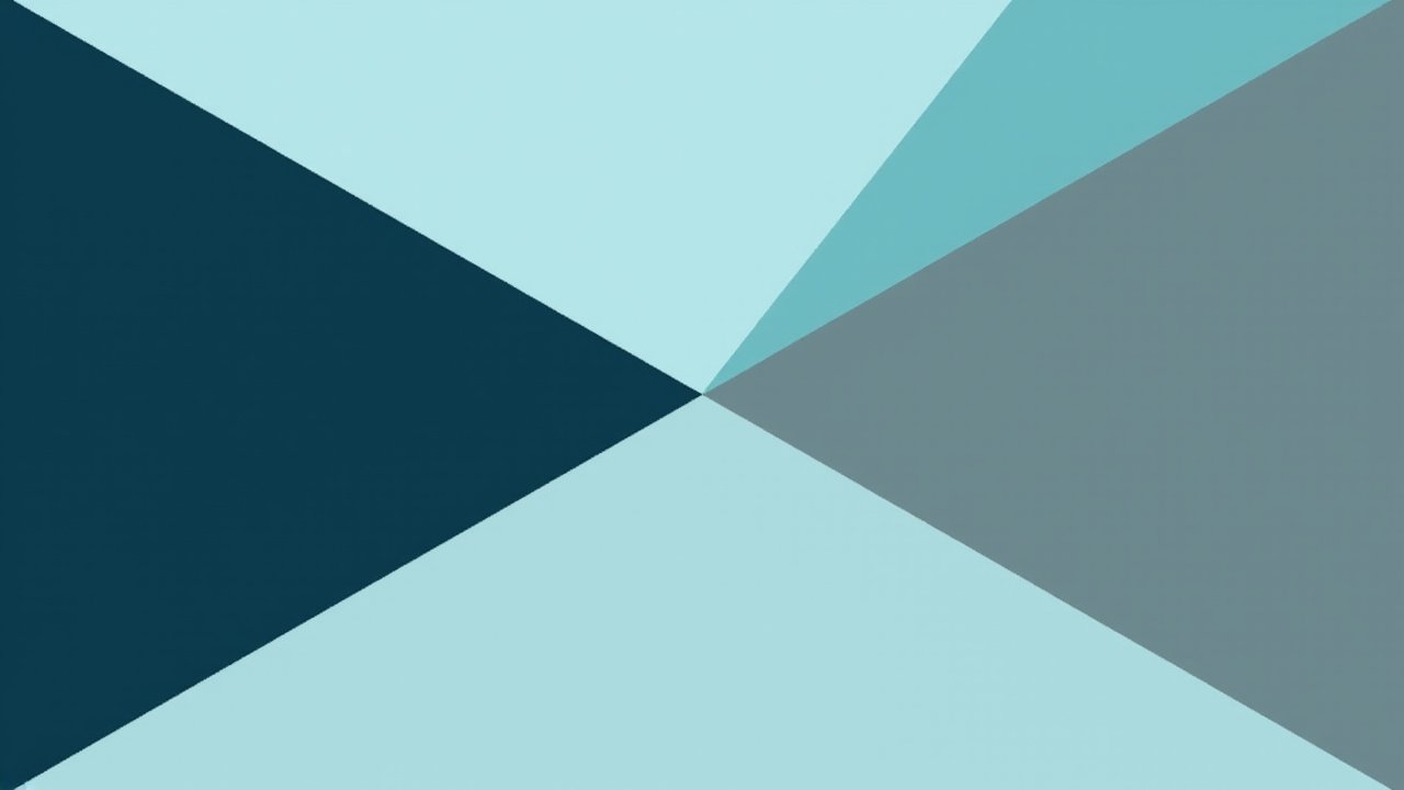 Abstract geometric shapes representing two AI models converging on a central frontier, symbolizing competitive pressure on top-tier AI labs
