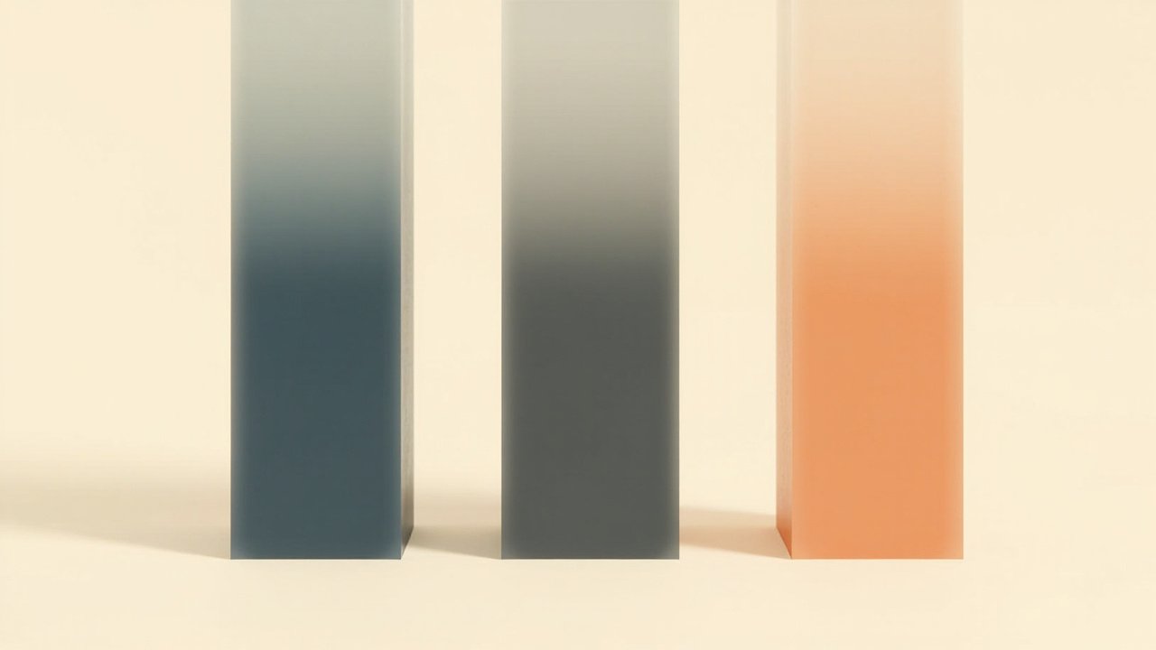 Three vertical translucent columns in muted institutional colors representing Taiwan's three-tier crypto compliance framework