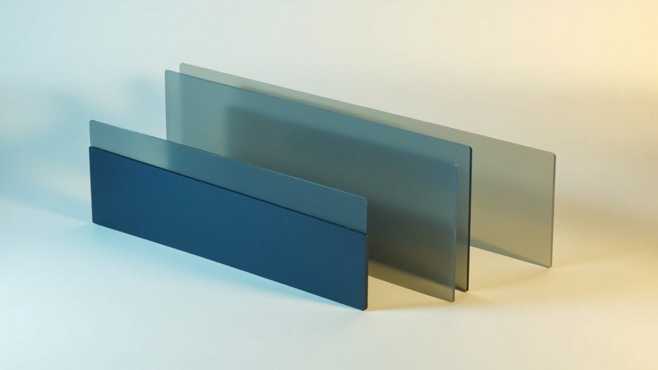 Parallel translucent blue and cream slabs representing staged creditor distributions