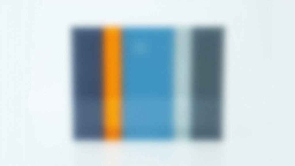 Three tall blue and gray blocks with one orange accent representing a record corporate earnings quar