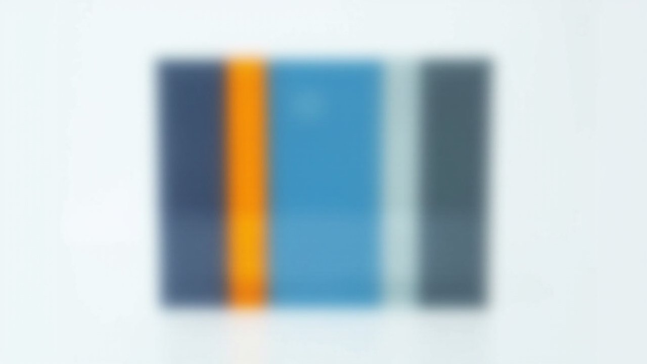Three tall blue and gray blocks with one orange accent representing a record corporate earnings quar