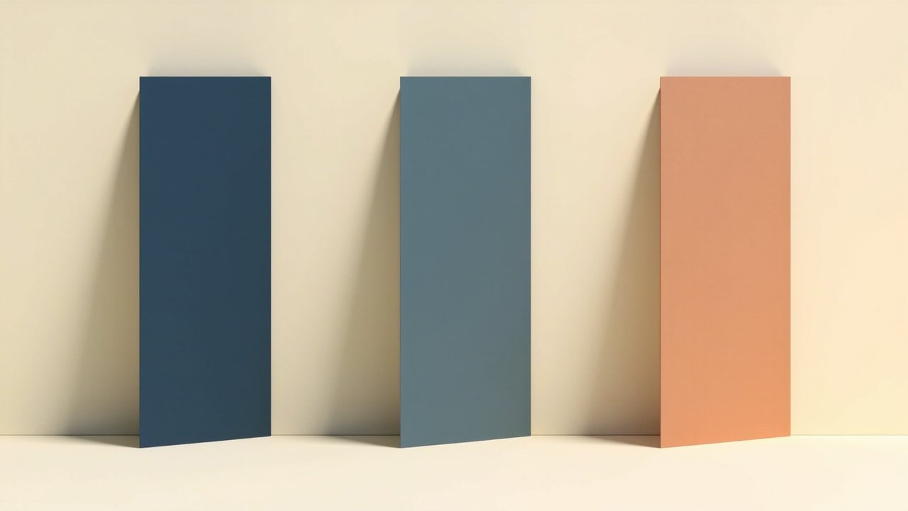 Three parallel rectangular pillars in muted navy, slate-blue and warm copper on cream background representing the HBF standard, HBM, and NAND tiers of the new AI memory hierarchy