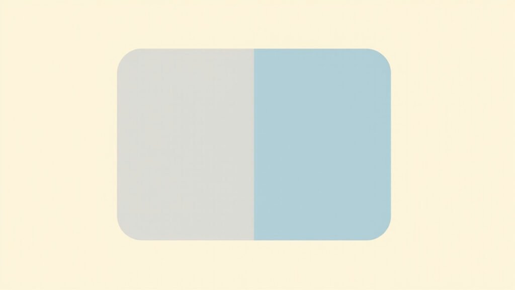 Two offset abstract panels representing an e-ink display and detachable color screen
