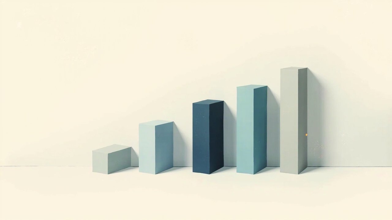 Abstract parallel pillars representing Apple products and memory supply pressure