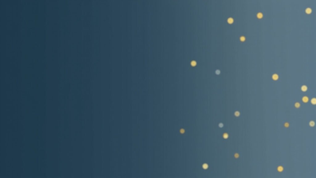 Abstract editorial image with scattered small dots in deep navy blue representing Bitcoin Ether ETF inflows 2.6 billion.
