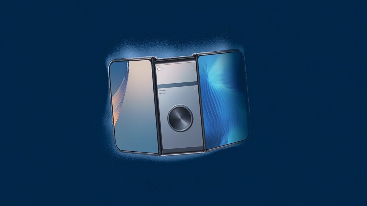 Editorial cover image for a news article titled: Huawei Mate XT 2 Tri-Fold Launches With Kirin 9050 Pro Two Days Before Apple's Foldable Reveal. Visual scene: preserve the main subject from the refer